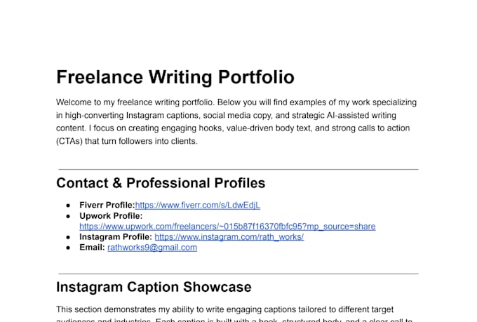 write content, caption, and ai writing